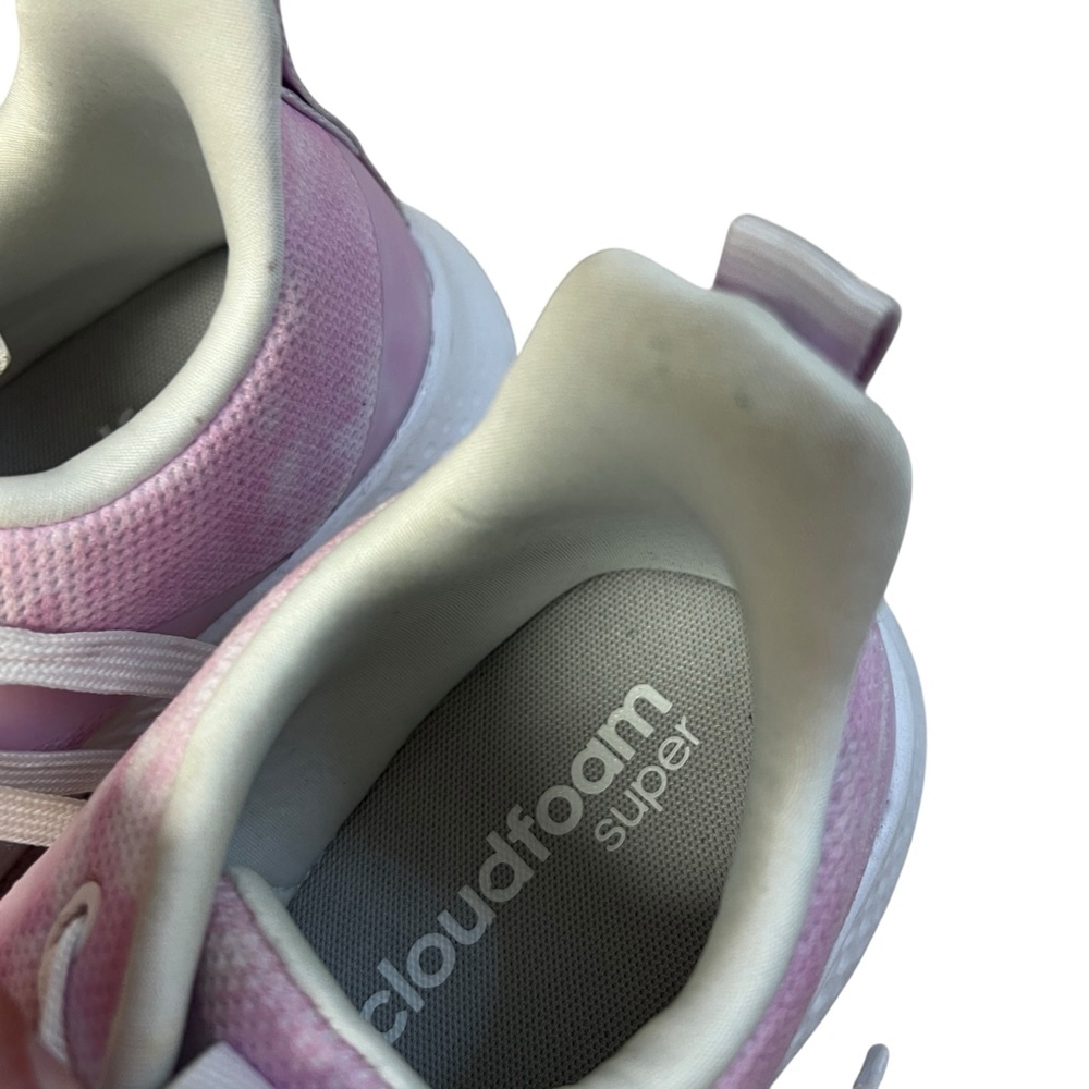 Adidas Cloudfoam Super Womens Sneakers Pink White Sz 9.5 Comfortable Lightweight - Picture 2 of 14